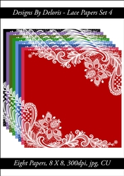 Lace Papers Set 4 (Holiday Color Palette)
