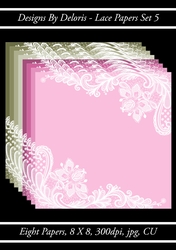 Lace Paper Set 5 (Regal Rose Color Palette)