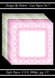 Lace Papers Set 7 (Regal Rose Color Palette)