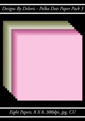 Polka Dots Paper Pack 3 (Regal Rose Color Palette)