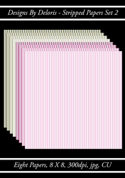 Striped Papers Set 2 (Regal Rose Color Palette)