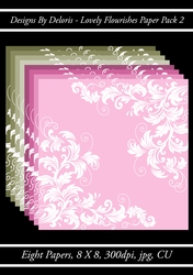 Lovely Flourishes Paper Pack 2 (Regal Rose Color Palette)