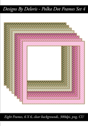 Polka Dot Frames Set 4 (Regal Rose Color Palette)