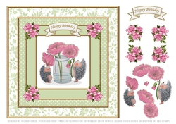 Cute Hedgehogs Birthday Topper