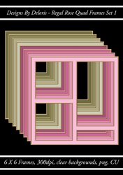 Regal Rose Quad Frames Set 1 (Regal Rose Color Palette)