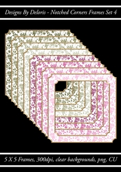 Notched Corners Frames Set 4