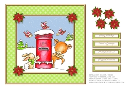 Cute Critters Mailing Letters To Santa (Green)