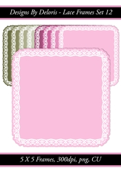 Lace Frames Set 12 (Regal Rose Color Palette)