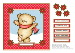 Cute Holiday Teddy Topper