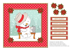 Cute Little Snowman Holiday Topper 9