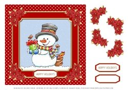 Cute Little Snowman Holiday Topper 10
