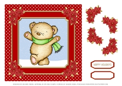 Cute Little Bear Holiday Topper