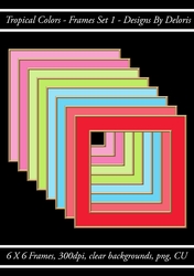 Frames Set 1 (Tropical Colors Palette)