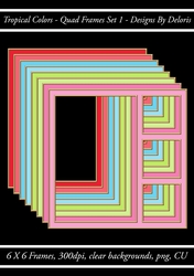 Quad Frames Set 1 (Tropical Colors Palette)