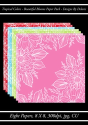 Beautiful Blooms Paper Pack (Tropical Colors Palette)