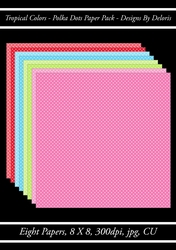 Polka Dots Paper Pack (Tropical Colors Palette)