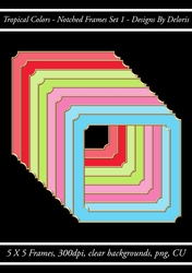 Notched Frames Set 1 (Tropical Colors Palette)