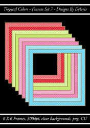 Frames Set 7 Polka Dots (Tropical Colors Palette)