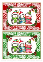 Penguin Trio Holiday Toppers