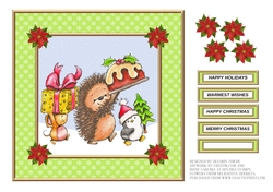 Cute Christmas Critters Holiday Celebration Topper