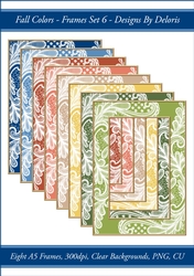 A5 Lace Frames Set 6 (Fall Color Palette)