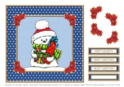 Cute Little Snowman Topper (Blue)