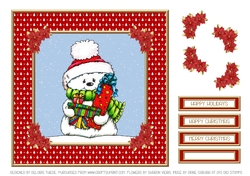 Cute Little Snowman Topper (Red)