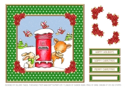 Dear Santa - Cute Critters Holiday Topper (Green)