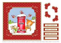Dear Santa - Cute Critters Holiday Topper (Red)