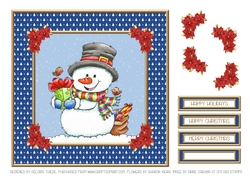 Cute Little Snowman Topper (Blue)