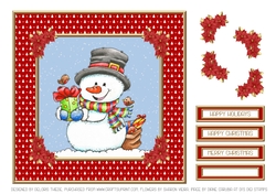 Cute Little Snowman Topper (Red)