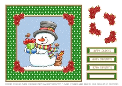 Cute Little Snowman Topper (Green)