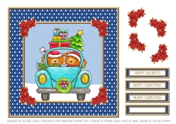 Cute Christmas Critters (Blue)