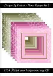 Floral Frames Set 2 (Regal Rose Color Palette)