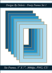 5 X 7 Frosty Frames Set 1 (Frosty Color Palette)