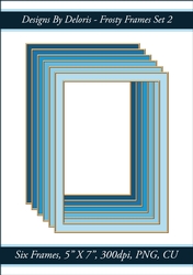 5 X 7 Frosty Frames Set 2 (Frosty Color Palette)