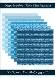Winter Words Paper Pack (Frosty Color Palette)