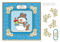 Cute Snowman Holiday Topper