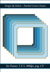 Notched Corners Frames (Frosty Colors Palette)