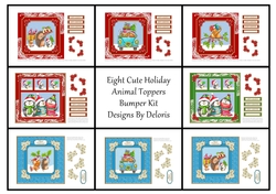 Eight Cute Holiday Animal Toppers Bumper Kit