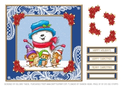 Cute Snowman Holiday Topper 1