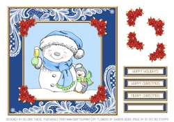 Cute Snowman Holiday Topper 3