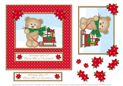 Cute Christmas Teddy Topper