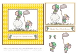 Golf Topper - Hope You Have A Teerific Birthday! (Yellow/Green)