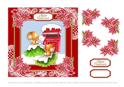 Cute little mice mailing letters to Santa
