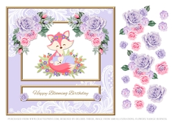 Happy Blooming Birthday - Cute Fox Topper