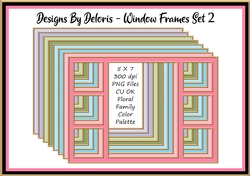 Window Frames Set 2 (Floral Family Color Palette)