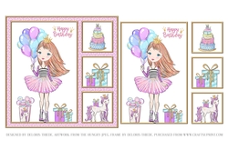 Little Princess Birthday Topper (Red Hair Color)