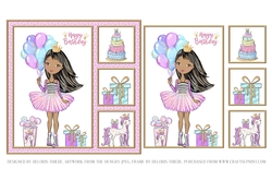 Little Princess Birthday Topper (Ethnic)