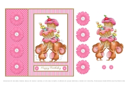 Cupcake Tower Birthday Topper